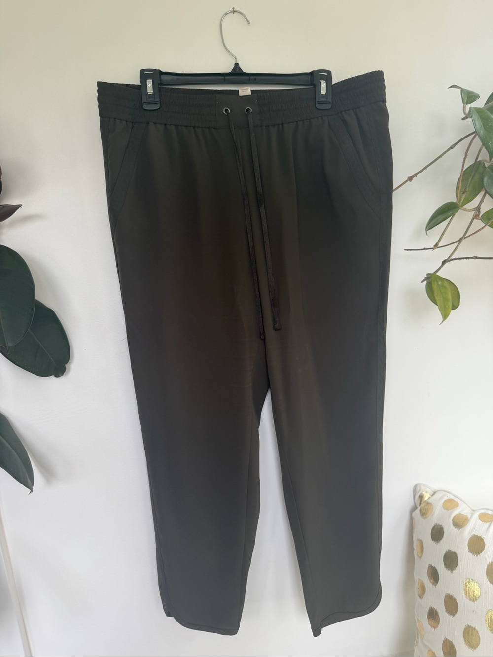 LOFT Olive drawstring trousers